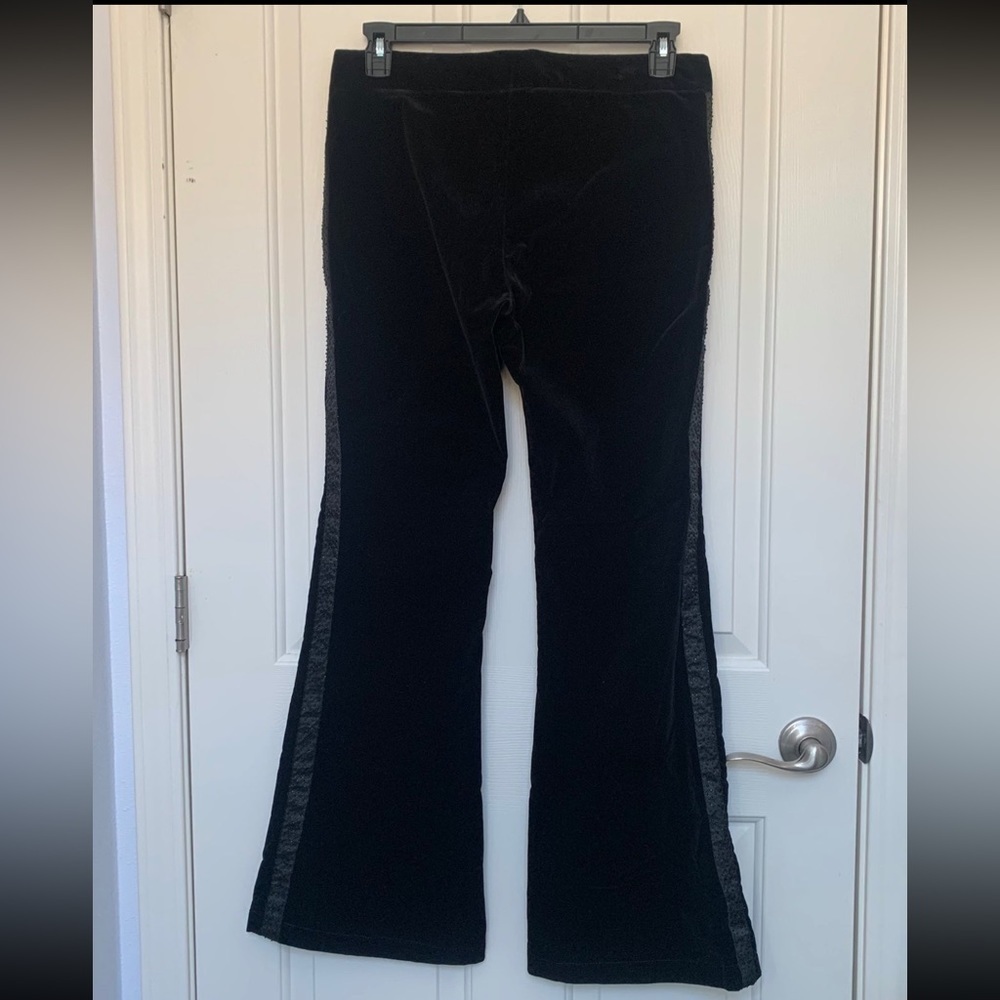 Theory Tara Be velvet beaded embellished black y2k flare pants size 10 - Picture 3 of 13